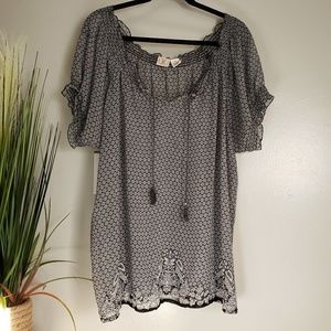 Sheer peasant blouse